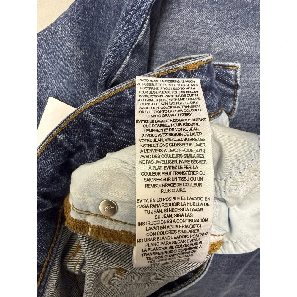 FRAME The Wide Straight Leg Jeans Blue Denim Ankle Length Sz 24 NWT $268 - Picture 10 of 16